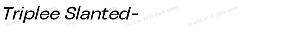 Triplee Slanted字体转换